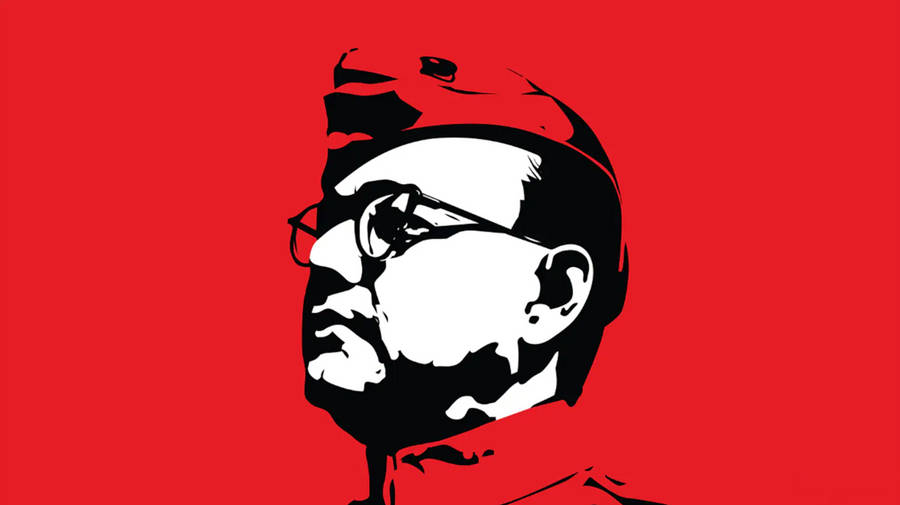 Netaji Bose Outline Art Wallpaper