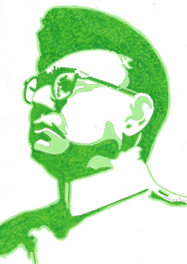 Netaji Green Artwork Wallpaper