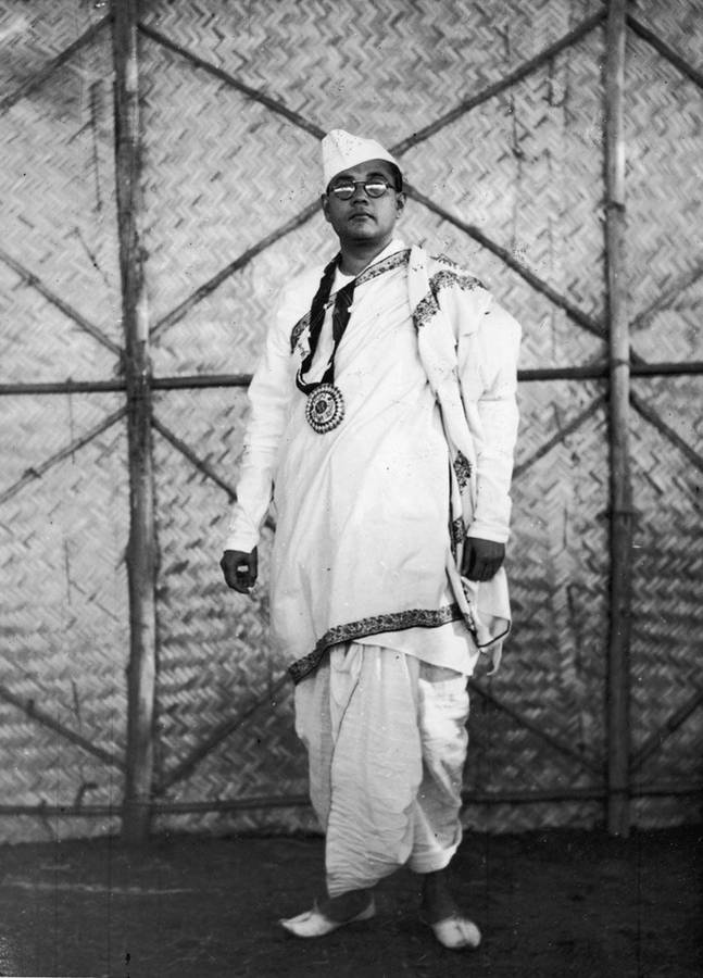 Netaji Old Monochrome Photo Wallpaper