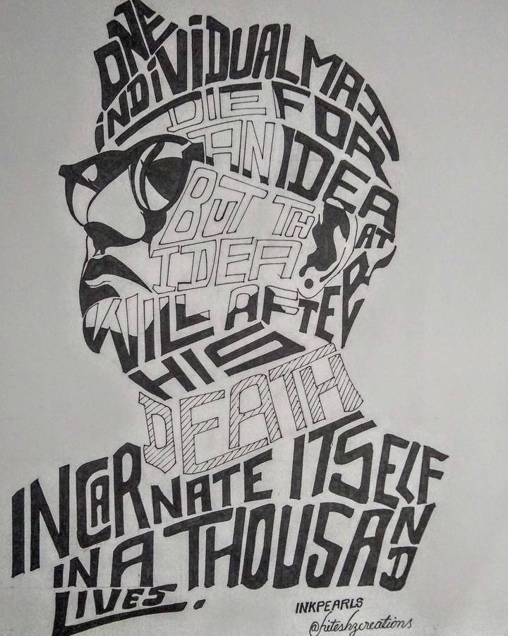 Netaji Quote Typography Wallpaper