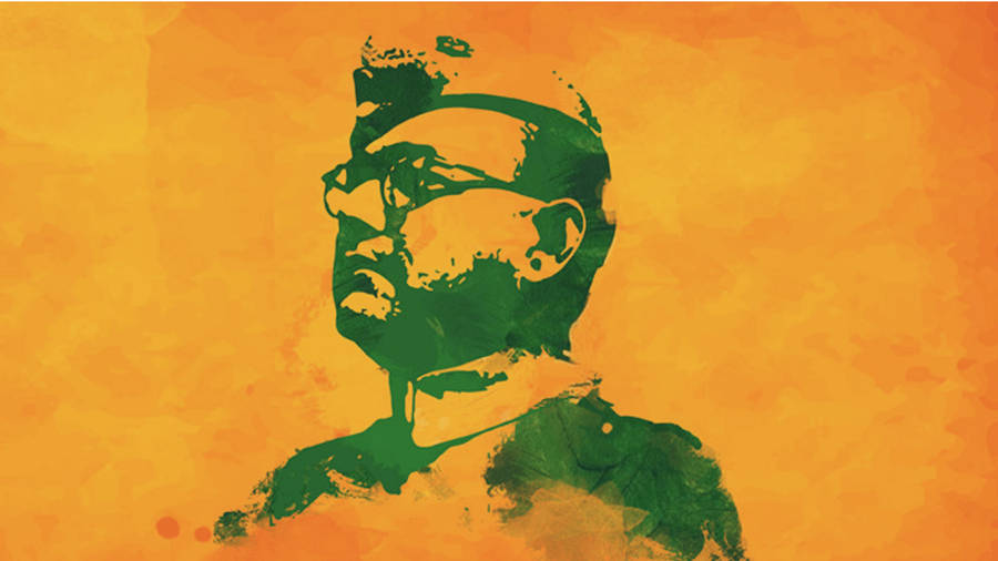 Netaji Subhash Chandra Bose Outline Art Wallpaper