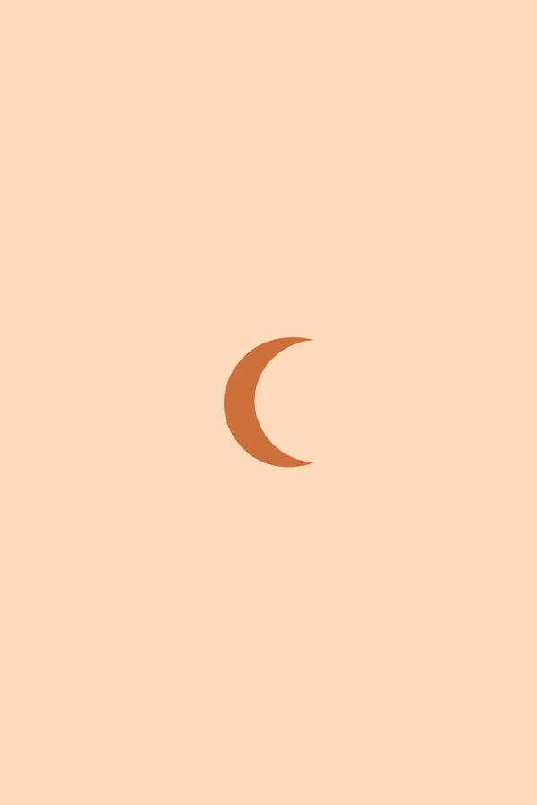 Neutral Iphone Crescent Moon Art Wallpaper