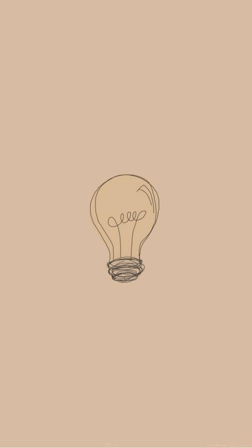 Neutral Iphone Light Bulb Art Wallpaper