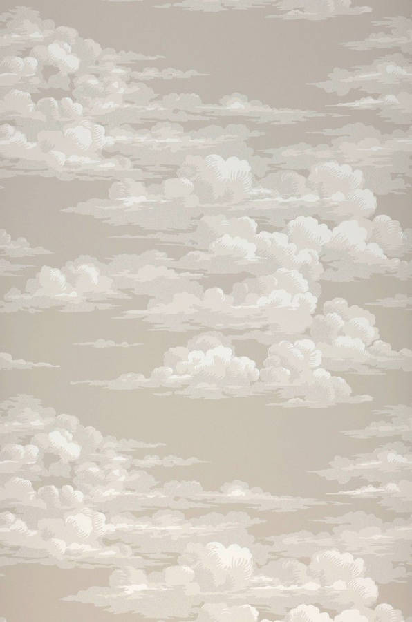 Neutral Iphone White Clouds Art Wallpaper