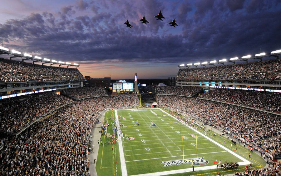 New England Patriots Crowded Stadium Wallpaper