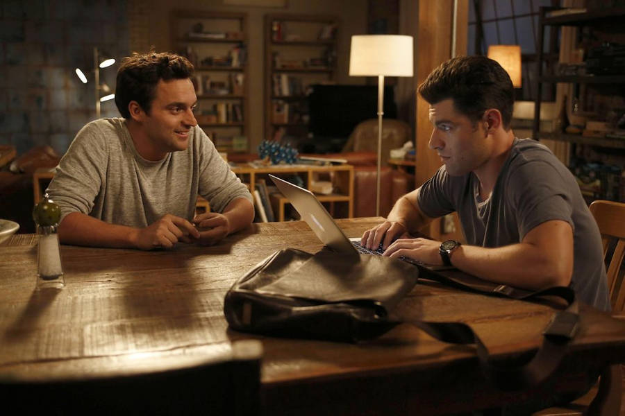 New Girl Jake Johnson And Max Greenfield Wallpaper