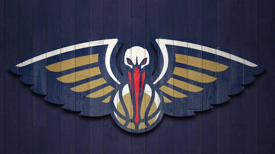 New Orleans Pelicans Blue Wood Planks Wallpaper