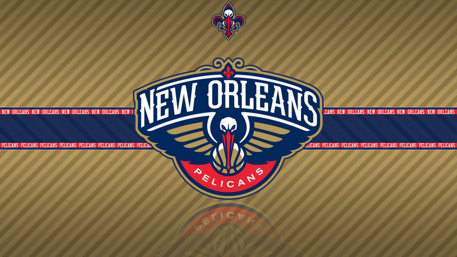 New Orleans Pelicans Brown Diagonal Pattern Wallpaper