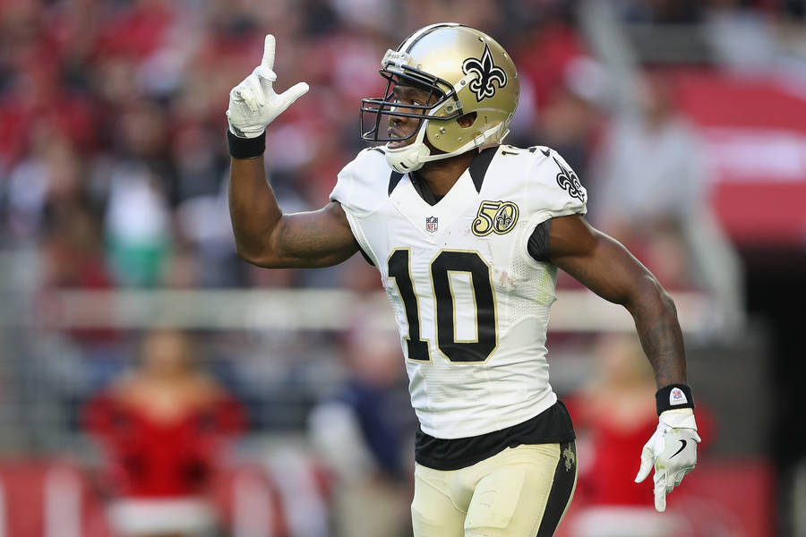 New Orleans Saints Brandin Cooks Pointing Up Wallpaper