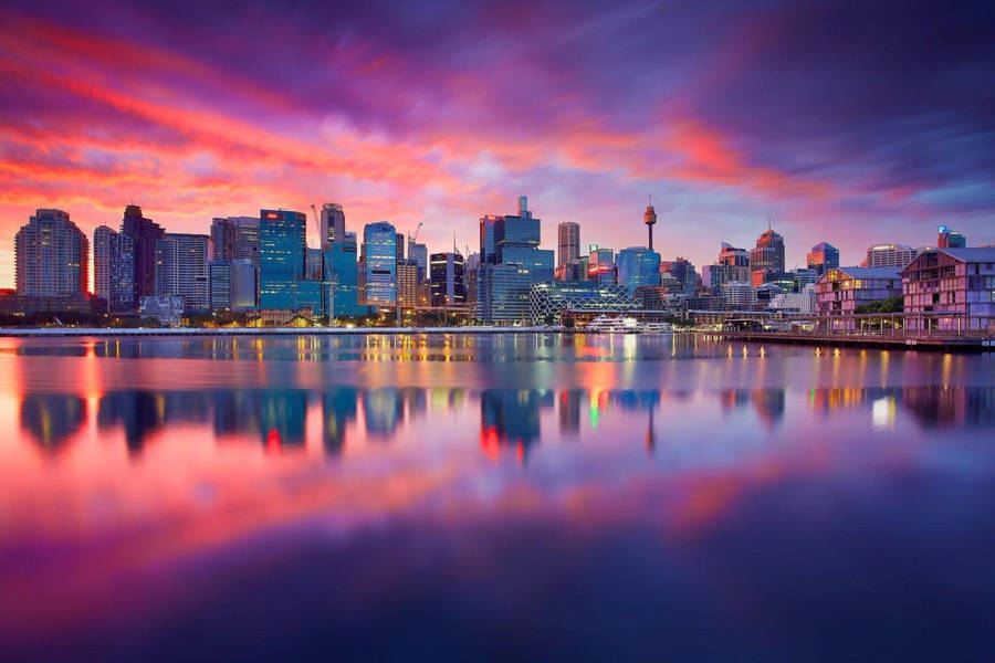 New South Wales Pink Skies Wallpaper