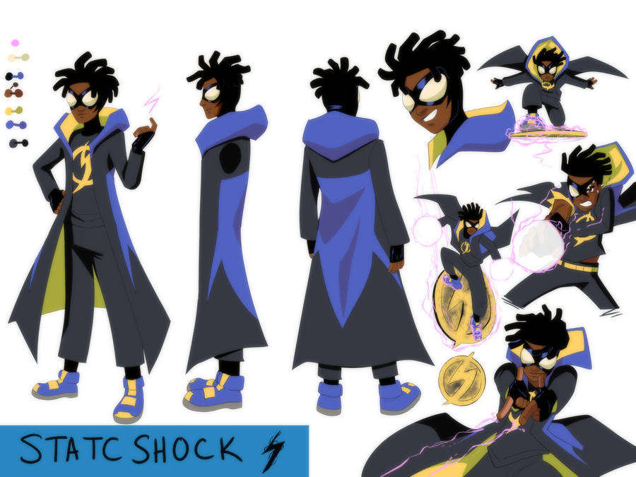 New Static Shock Character Sheet Wallpaper