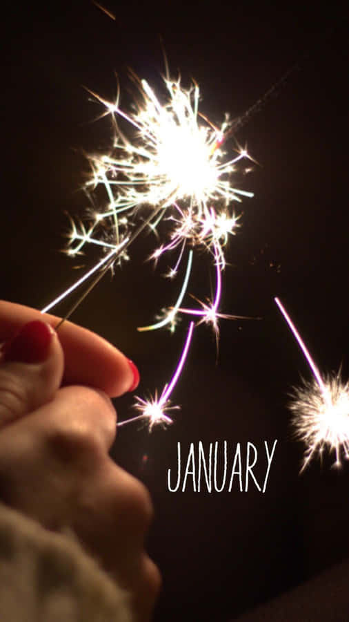 New Year Aesthetic Hand Holding Firecracker Wallpaper
