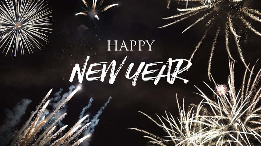 New Year Aesthetic With Firework Wallpaper