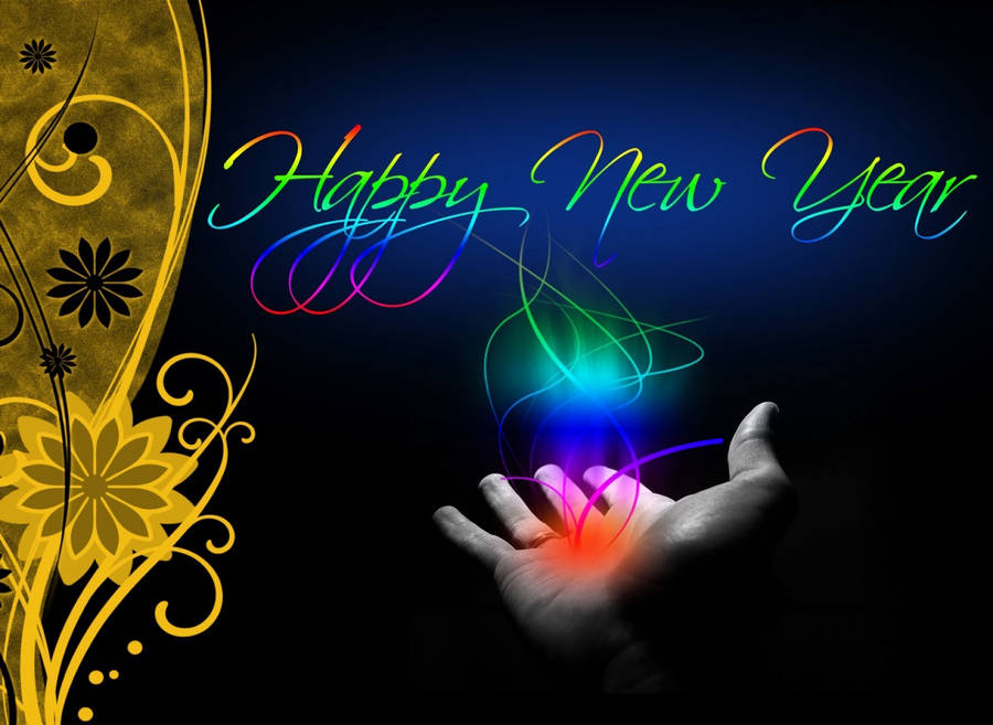 New Year Greetings And Hand Wallpaper