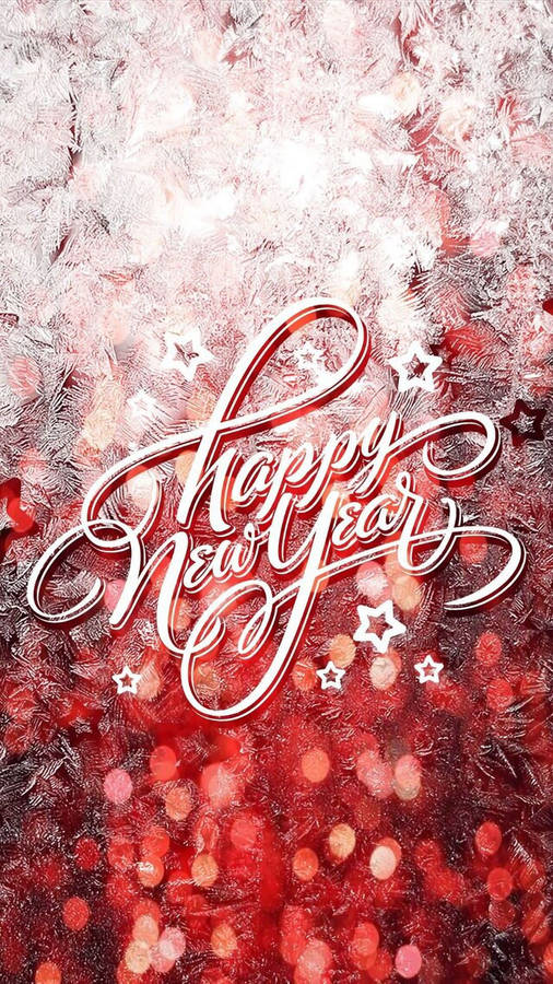 New Year's Greeting Red Aesthetic Wallpaper