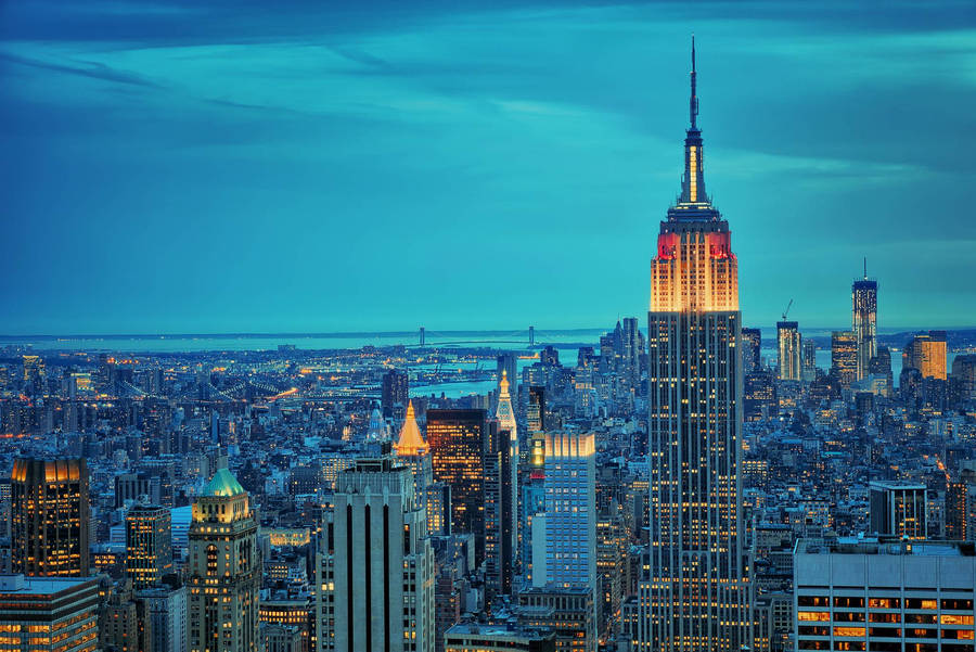New York City Desktop Empire State Upper Floor Wallpaper