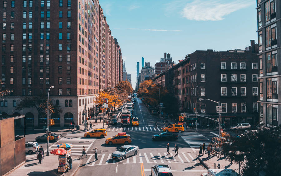 New York City Street Travel Laptop Wallpaper