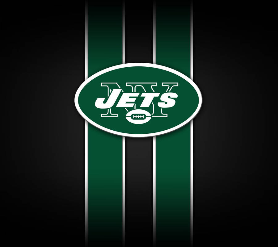 New York Jets Stripes Nfl Team Logo Wallpaper