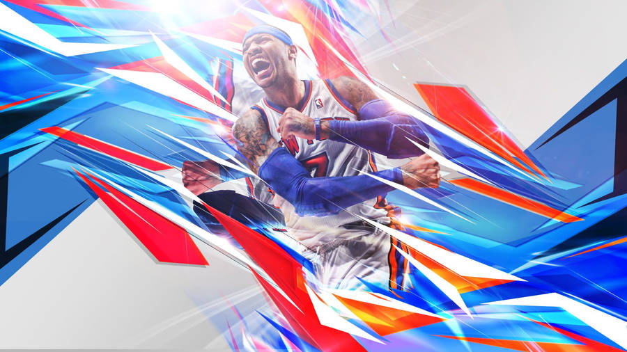 New York Knicks Carmelo White Jersey Wallpaper