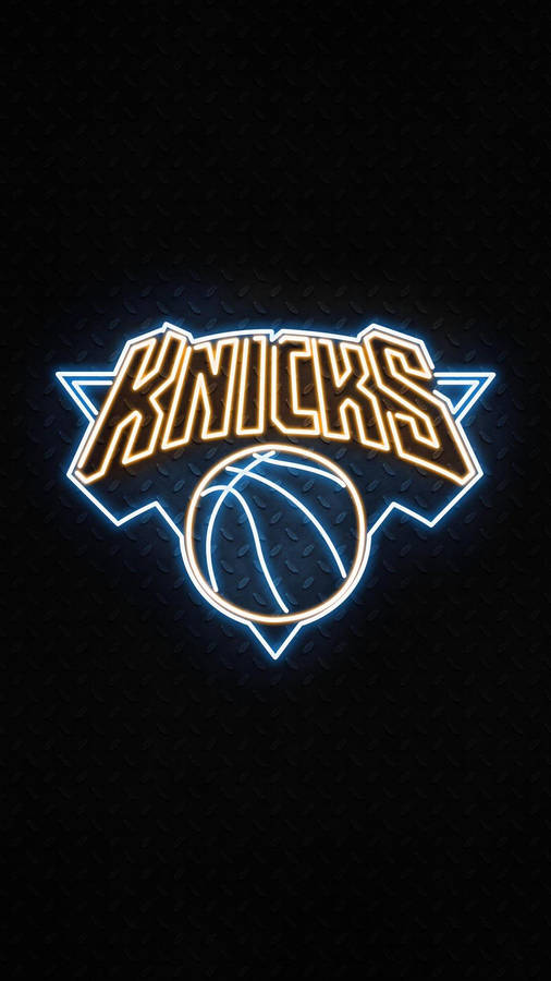 New York Knicks Neon Light Logo Wallpaper