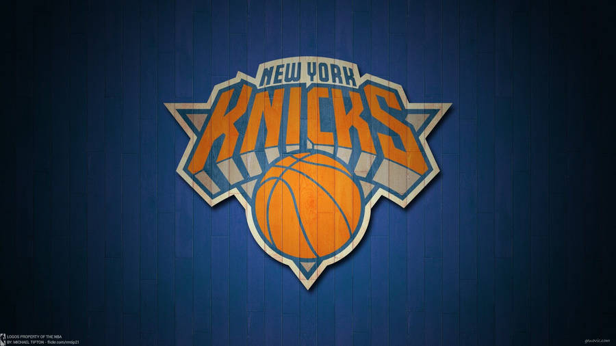 New York Knicks Wooden Floor Design Wallpaper