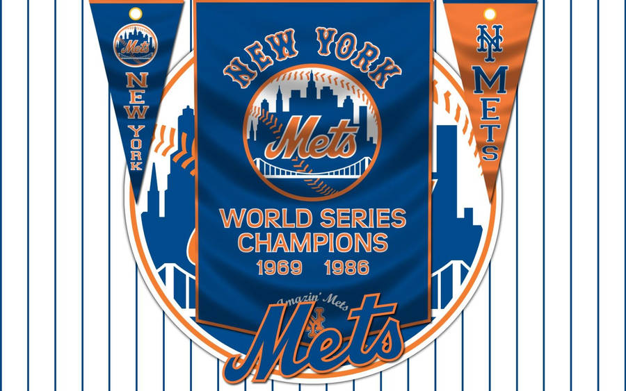 New York Mets Champion Banner Wallpaper