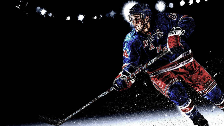 New York Rangers Graphic Art Wallpaper