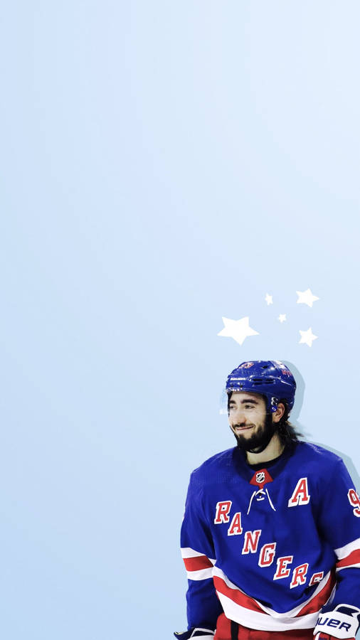 New York Rangers Mika Zibanejad Pastel Aesthetic Wallpaper