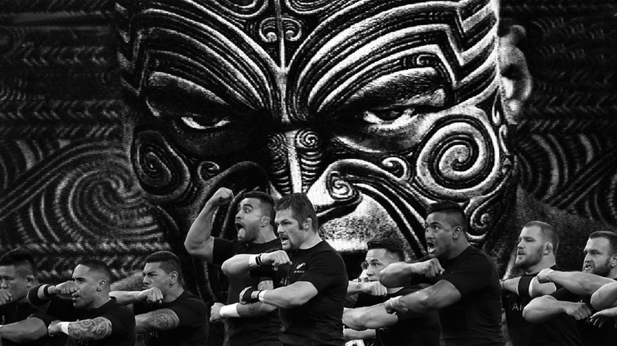 New Zealand's All Blacks Perform Traditional Haka Wallpaper