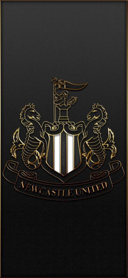 Newcastle United Fc Embossed Logo Wallpaper