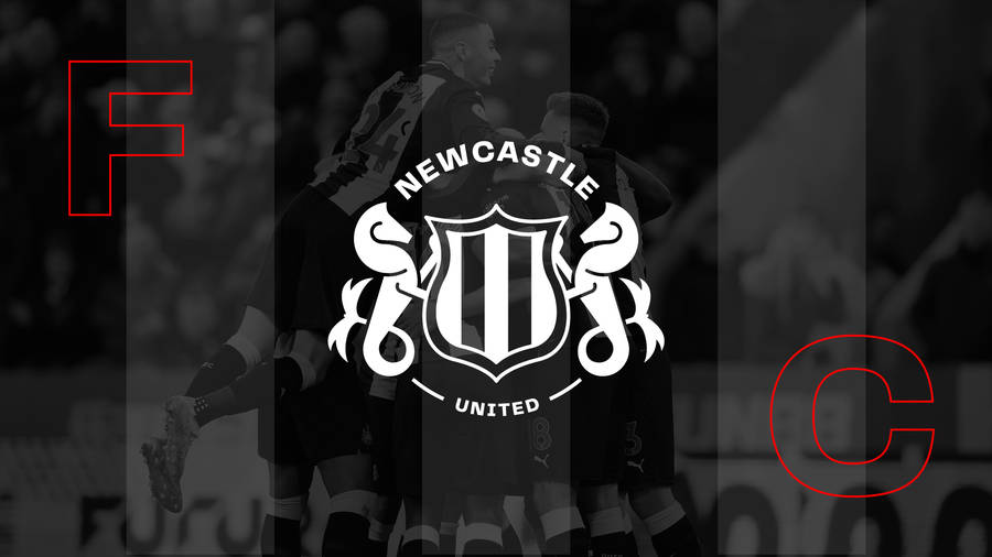 Newcastle United Fc White Logo Wallpaper