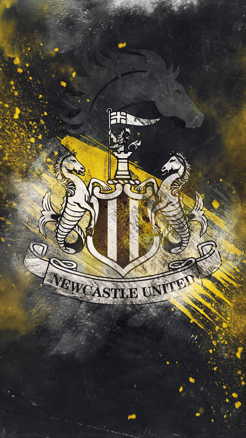 Newcastle United Fc Yellow Splash Wallpaper