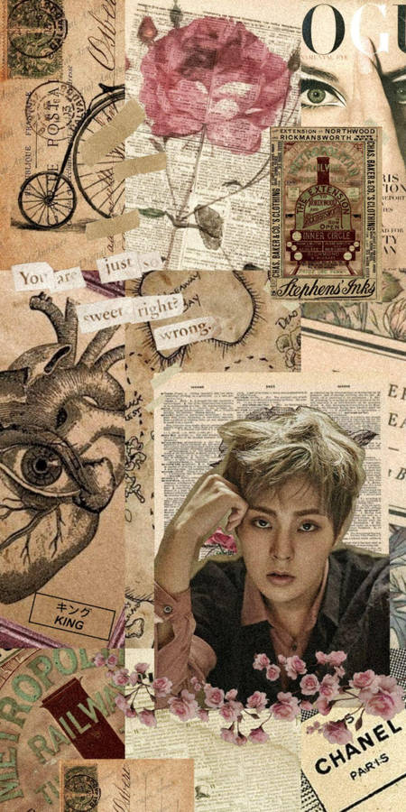 Newspaper Art Aesthetic Collage Wallpaper