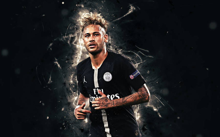 Neymar Jr Black Fly Emirates Wallpaper