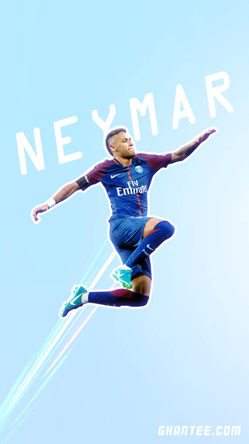 Neymar Mid-jump Fan Art Wallpaper