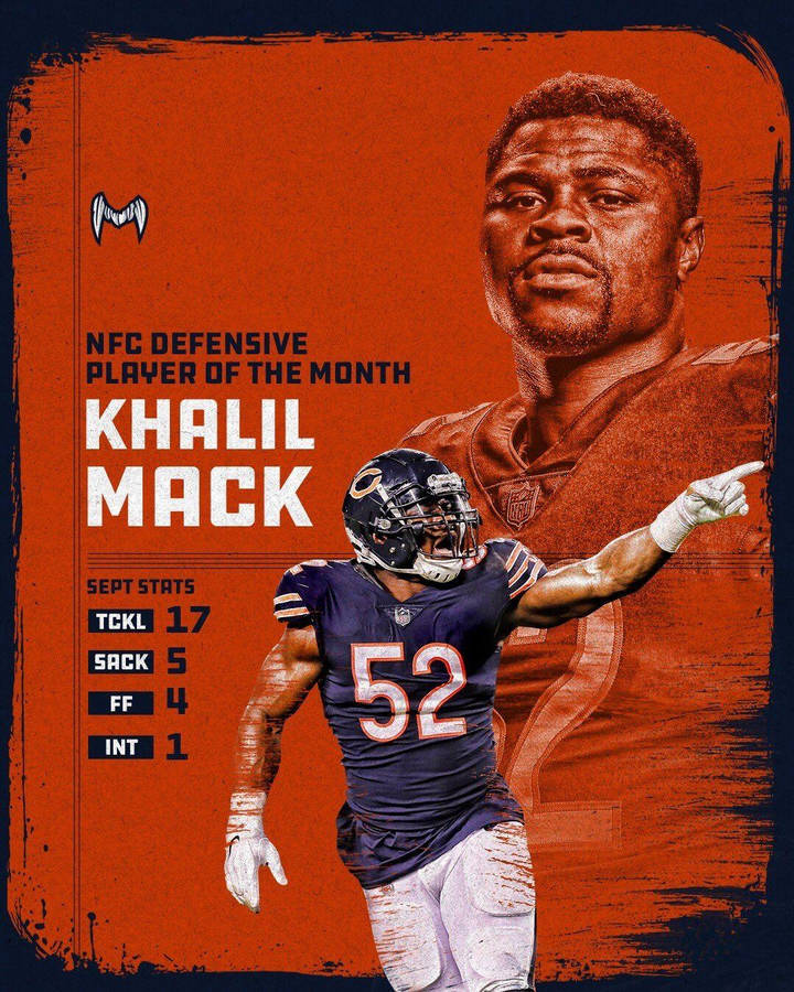 Nfl Chicago Bears Defensive Player Khalil Mack Wallpaper