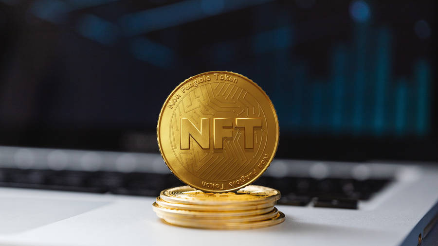 Nft Gold Coin Trophy Wallpaper