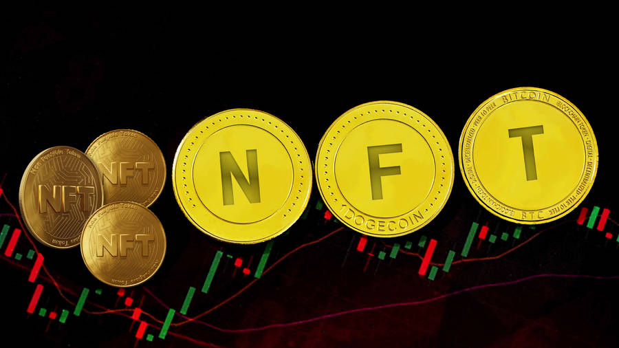 Nft Gold Coins Stock Market Wallpaper