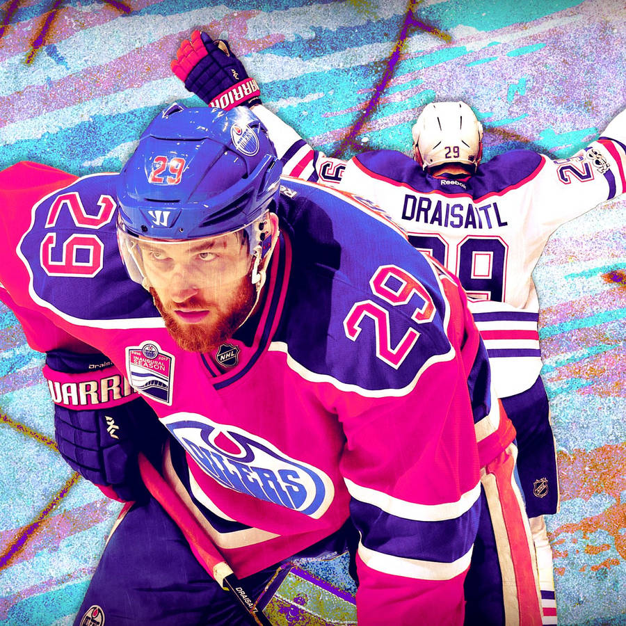 Nhl Edmonton Oilers Center Player Leon Draisaitl Wallpaper