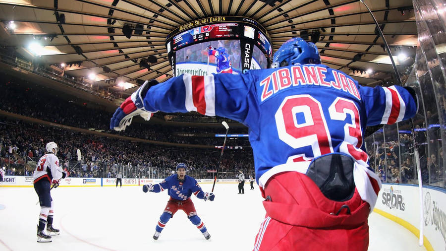 Nhl Mika Zibanejad Rangers Vs Capitals Wallpaper