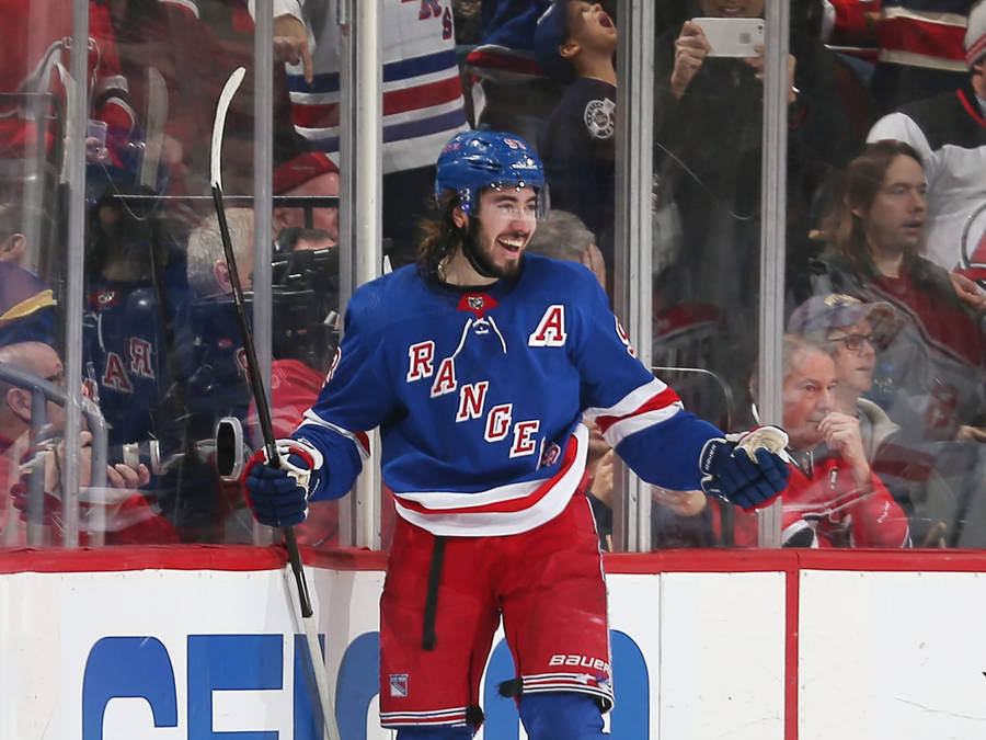 Nhl New York Rangers Mika Zibanejad No. 93 Wallpaper