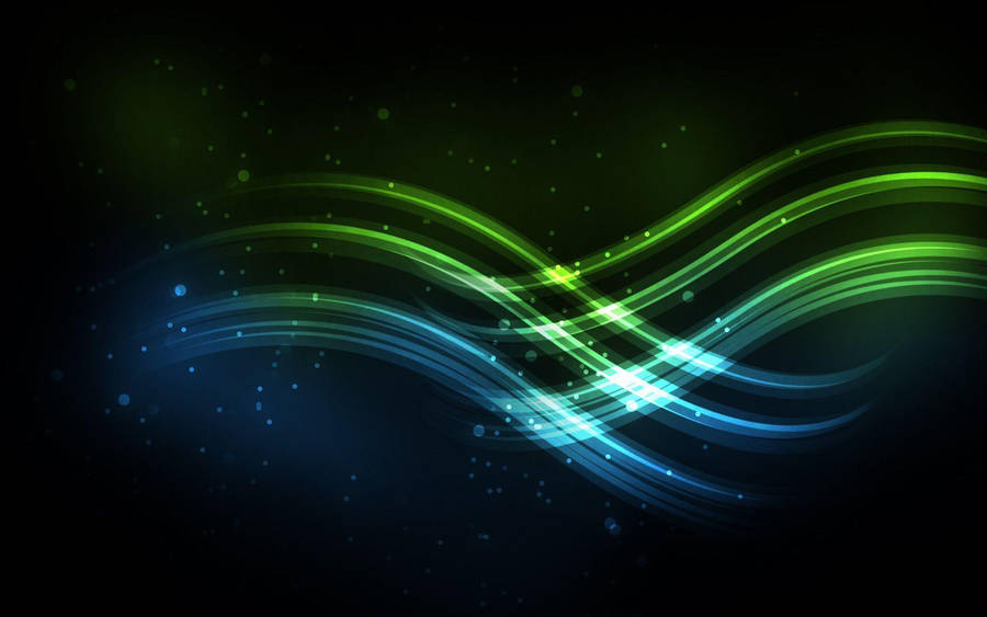 Nice Blue Green Lights Wallpaper