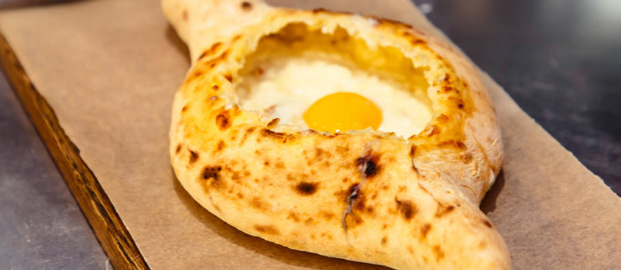 Nicely Baked Georgian Khachapuri Delicacy Wallpaper