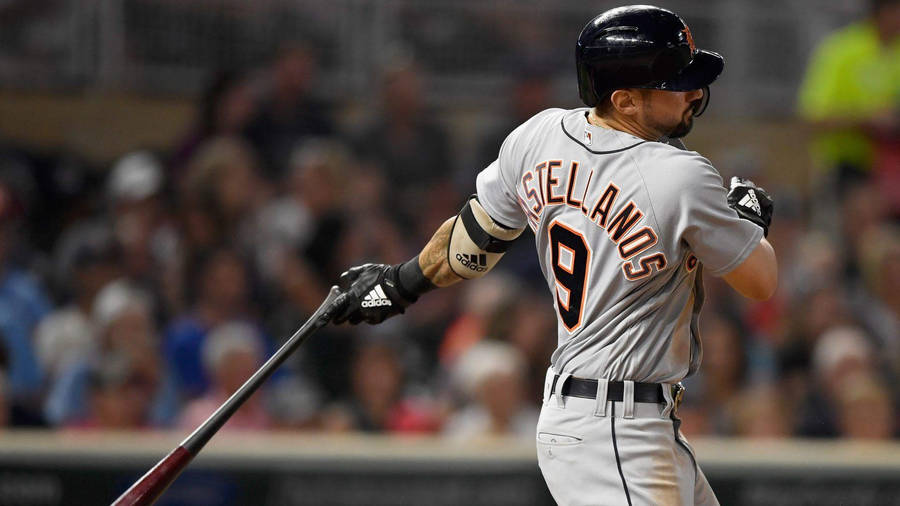 Nick Castellanos After Swinging The Bat Wallpaper