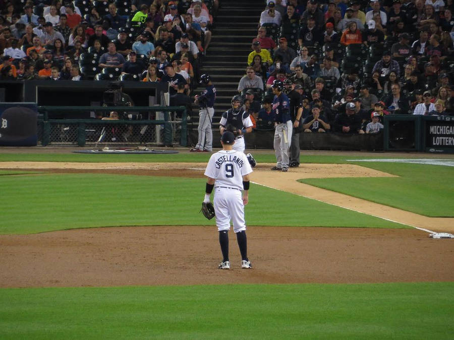 Nick Castellanos Standing In The Field Wallpaper