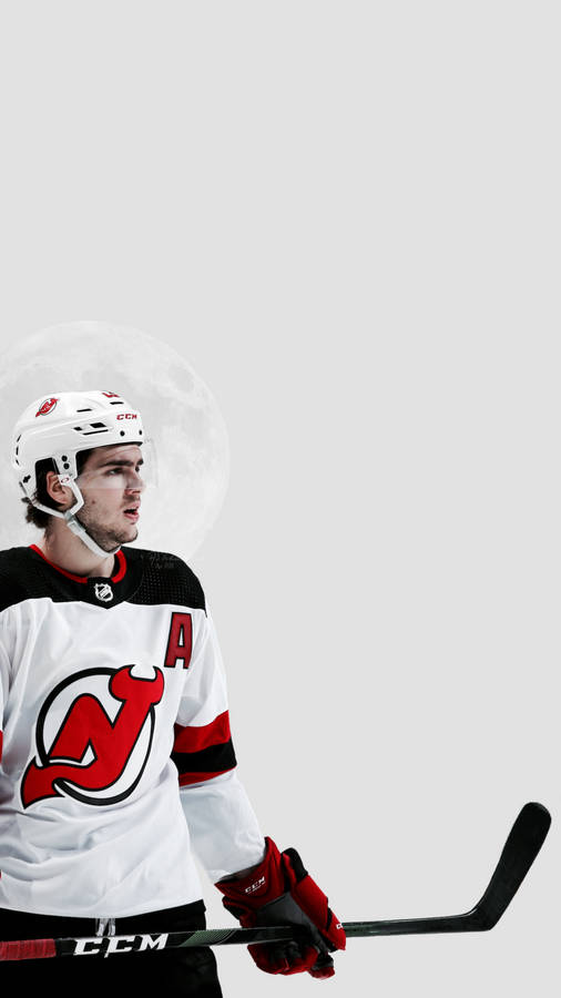 Nico Hischier White Jersey Wallpaper