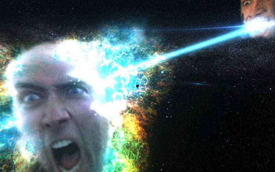 Nicolas Cage Meme Under Attack Wallpaper