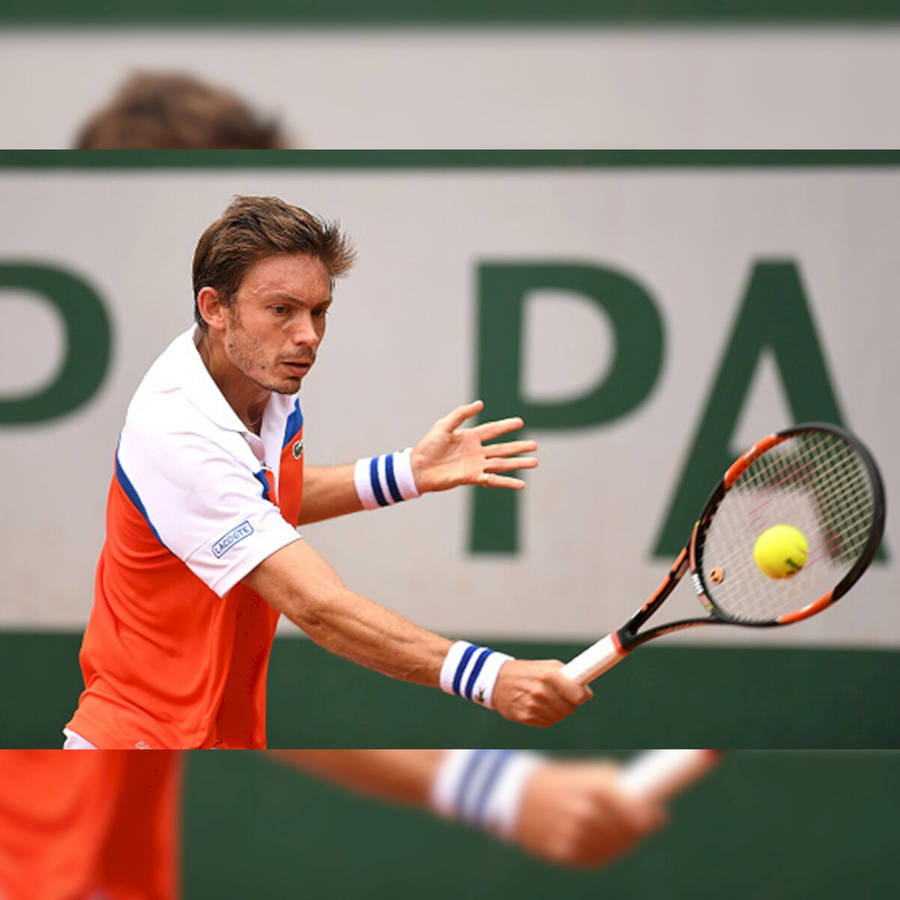 Nicolas Mahut Steady Backhand Stroke Wallpaper