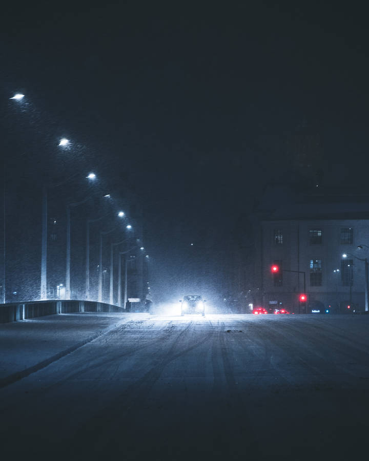 Night Aesthetic Driving Forward Wallpaper