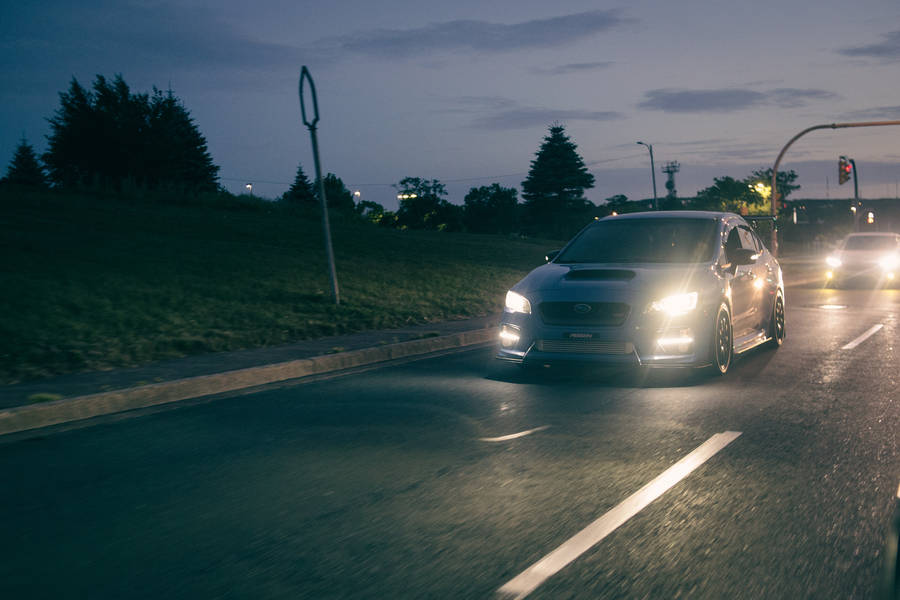 Night Drive Subaru Wrx Sti 4k Wallpaper